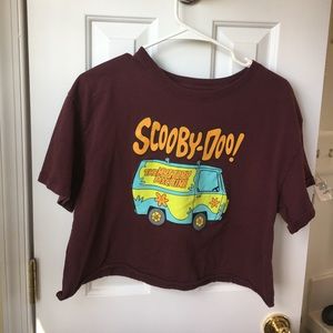 Maroon Scooby-Doo Crop Top